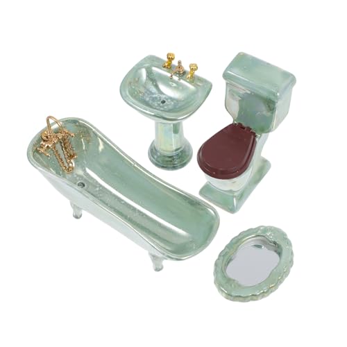ERINGOGO 1satz Badezimmer Möbel Für Puppenhaus Maßstab Teiliges Keramik Badewannen- Spielzeug Passend Für Miniatur-häuser Leuchtendes von ERINGOGO