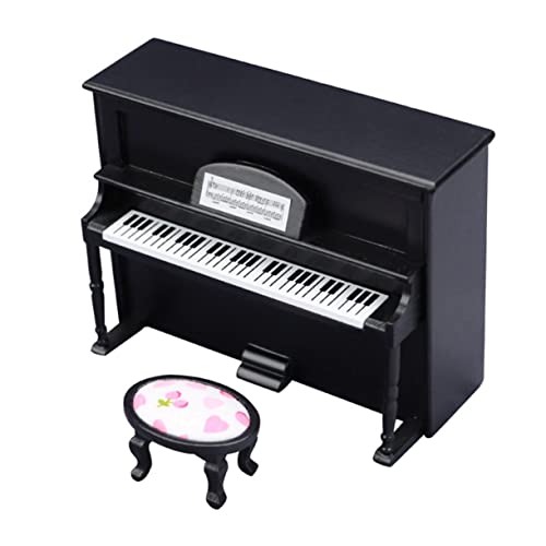 ERINGOGO 1Satz Klavier mit Stuhl für Puppenhaus Holz Dekoration für Mini Hausmodelle Kreative Fotorequisiten und DIY Projekte Sicher und Langlebig ERINGOGO 1Satz Klavier mit Stuhl für Puppenhaus Holz Dekoration für Mini Hausmodelle Kreative Fotorequisiten und DIY Projekte Sicher und Langlebig von ERINGOGO