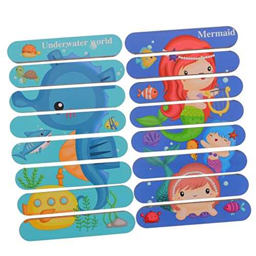 ERINGOGO 1Satz Kreatives Holz Puzzle für Interaktives Kognitionsspielzeug Motorik für Kleinkinder Ab Jahren Leuchtende Farben und Langlebige von ERINGOGO