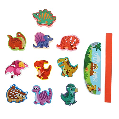 ERINGOGO 1Satz Kreatives Holzspielzeug Tierische Stapelblöcke Für Balance Dinosaurier Design Lernspielzeug Für Kleinkinder Fördert Motorik Und Interaktion von ERINGOGO