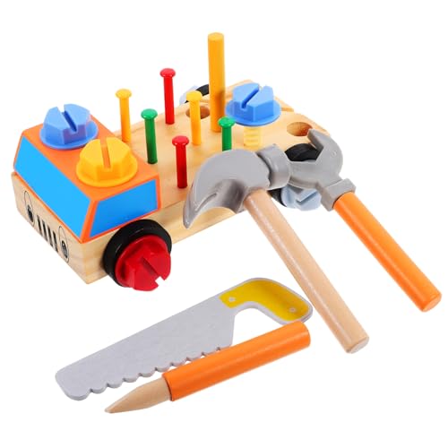ERINGOGO 1Satz Kreatives Schraubenzieher Werkzeugset für Interaktives Holzspielzeug zum Zerlegen von Muttern Lernspielzeug für Kleine als Geburtstagsgeschenk Fördert von ERINGOGO