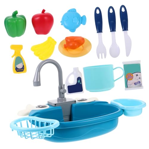 ERINGOGO 1Satz Küchen Spülbecken für Kleinkinder mit Wasserkreislauf Realistisches Rollenspiel aus Sicherem Fördert Kognitive Fähigkeiten von ERINGOGO