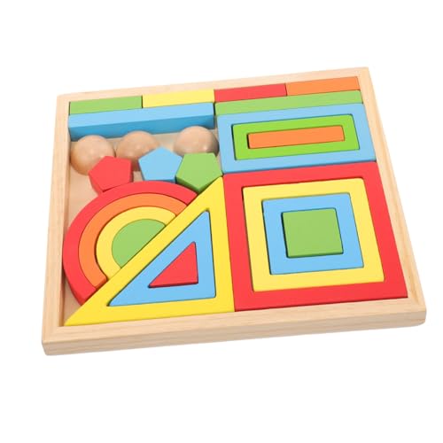 ERINGOGO 1Satz Lernspielzeug aus Geometrisches Regenbogen für Fördert Kreativität und Vorstellungskraft Sicher und Langlebig für Frühkindliche Entwicklung von ERINGOGO