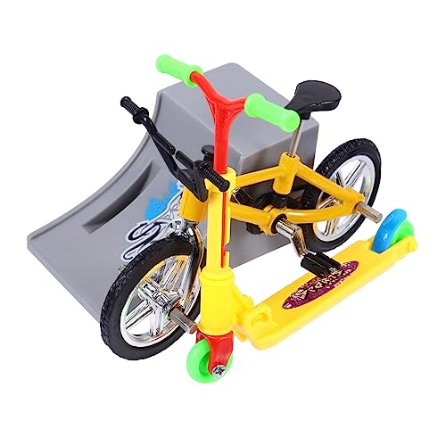 ERINGOGO 1Satz Mini Finger Bike Faltbares Rollerspielzeug für Desktop Spiele Mini Scooter und Leiter Fingerspielzeug zur Stressbewältigung und Unterhaltung von ERINGOGO