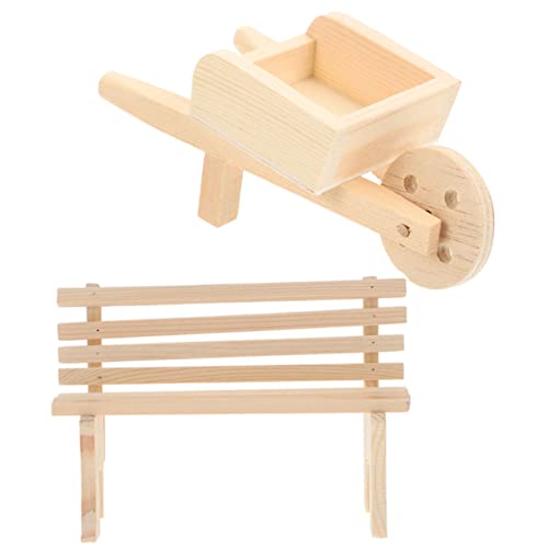 ERINGOGO 1Satz Mini Gartenmöbel Pack Mini Bank Und Trolley Modell Für Puppenhaus Deko Hölzerne Möbel Figuren Für Mikro Landschaft Und Schreibtisch Dekoration ERINGOGO 1Satz Mini Gartenmöbel Pack Mini Bank Und Trolley Modell Für Puppenhaus Deko Hölzerne Möbel Figuren Für Mikro Landschaft Und Schreibtisch Dekoration von ERINGOGO