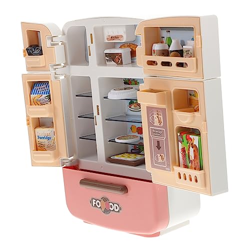 ERINGOGO 1Satz Mini Kühlschrank Set Realistisches Puppenhaus Möbelspielzeug für Zubehör für Mini Hausküchen Fördert Kreatives und Dekorative Gestaltung von ERINGOGO