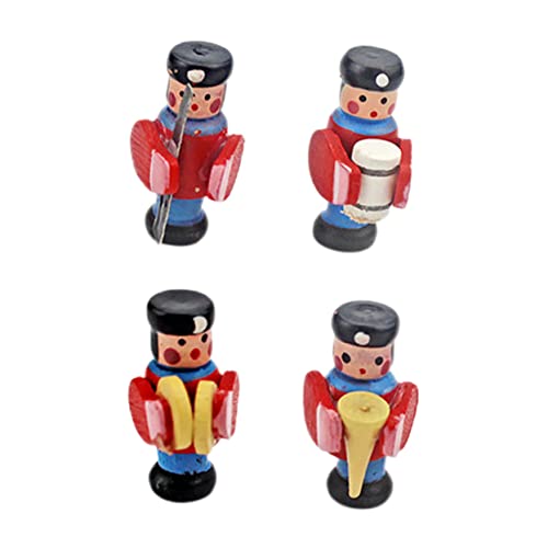 ERINGOGO 1satz Mini Holzfigur Drummer Puppenhaus Kreatives Miniaturmodell Für DIY Szenen Bewegliche Gelenke Für Spielzeug Und Bastelarbeiten von ERINGOGO