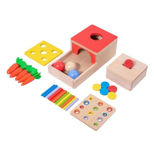 ERINGOGO 1Satz Montessori Für Kleinkinder Hand Auge Koordination Und Farben Lernen Mit Fädelbaren Spielwürfeln Und Motorischen Aktivitäten Pädagogisches Lernspielzeug Für Jahre Alt von ERINGOGO