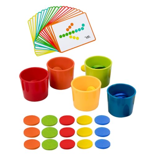 ERINGOGO 1Satz Montessori Sortierbecher aus Holz für Kleinkinder Farblernspielzeug Kognitiven Fähigkeiten für Ab Jahr und Lehrreich ERINGOGO 1Satz Montessori Sortierbecher aus Holz für Kleinkinder Farblernspielzeug Kognitiven Fähigkeiten für Ab Jahr und Lehrreich von ERINGOGO