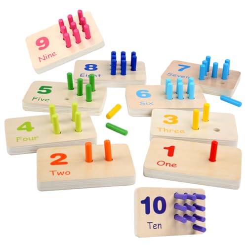 ERINGOGO 1Satz Montessori Zahlensteckspielzeug für Pädagogisches Lustiges und Sensorisches Konzentration und Feinmotorik Hochwertiges Farbenfrohes Design für Jungen von ERINGOGO