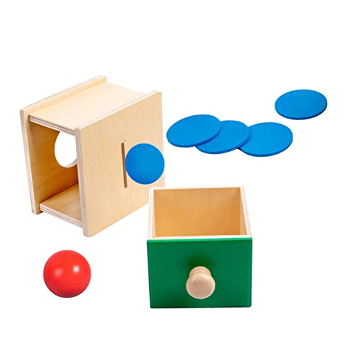 ERINGOGO 1Satz Montessori für Junge Mädchen Monate Holzkugel Münzbox Pädagogisches Lernspielzeug Feinmotorik und Hand Augen Koordination für Vorschulkinder von ERINGOGO