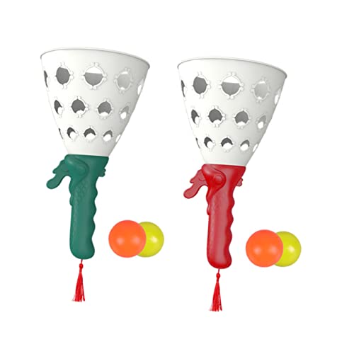 ERINGOGO 1Satz Outdoor Fangballspielzeug für Interaktiver Catch Launcher mit Stangen und Bunten Bällen Fördert Motorische Fähigkeiten und Eltern Junge Mädchen Interaktion für Garten von ERINGOGO