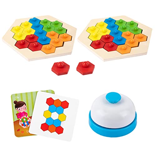 ERINGOGO 1Satz Pädagogisches Hexagon Puzzle für Interaktives DIY Lernspielzeug Hand Augen Koordination und Kognitiven Fähigkeiten für Eltern Junge Mädchen Interaktion von ERINGOGO