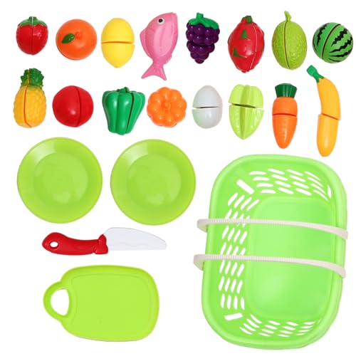 ERINGOGO 1Satz Play Kitchen with Fruit and Vegetable Cutting Toys Safe and Pretend Play Kitchen Accessories for for Developing Imagination and Motor Skills ERINGOGO 1Satz Play Kitchen with Fruit and Vegetable Cutting Toys Safe and Pretend Play Kitchen Accessories for for Developing Imagination and Motor Skills von ERINGOGO
