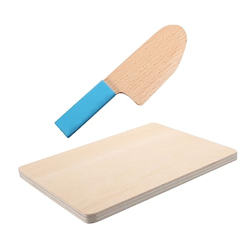 ERINGOGO 1Satz Praktisches Küchenutensilien Spielzeugset Für Teiliges Küchenspielzeug Mit Holzschneidebrett Und Blauem Messer Rollenspielzeug Für Kleine Köche Ab Jahren von ERINGOGO