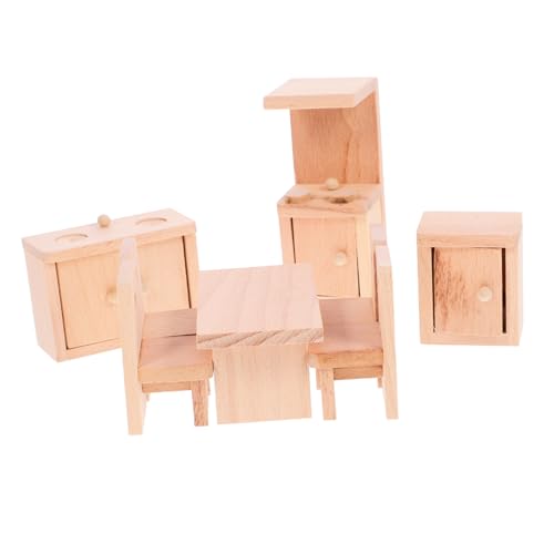 ERINGOGO 1Satz Puppenhausmöbel aus Holz Esszimmermöbel für DIY Puppenhaus Realistische Miniaturen Kreative Spielideen und Dekoration Jedem ERINGOGO 1Satz Puppenhausmöbel aus Holz Esszimmermöbel für DIY Puppenhaus Realistische Miniaturen Kreative Spielideen und Dekoration Jedem von ERINGOGO
