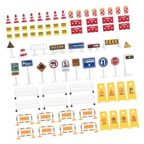 ERINGOGO 1Satz Straßenschild Teiliges Verkehrsschild für Realistische Simulation von Verkehrszeichen zur des Lernens Kreativität von ERINGOGO