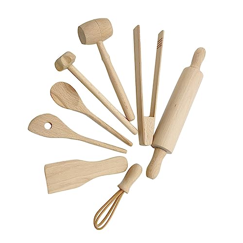 ERINGOGO 1Satz Teiliges Holzküchen Spielset Für Küchenutensilien Aus Buchenholz Rollenspielzeug Für Kreative Fördert Die Fantasie von ERINGOGO