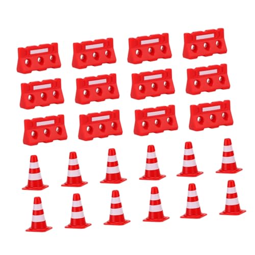 ERINGOGO 1Satz Teiliges Straßenblock Zeichenspielzeug Pädagogisches Mit Roten Straßenkonen Und Wasserbarrieren Für Verkehrserziehung Und Kognitiven Entwicklung von ERINGOGO
