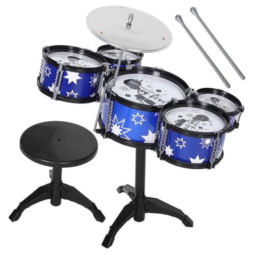 ERINGOGO 1Satz Trommel Set Mini Jazz Schlagzeug für Robustes und Realistisches Musikinstrument Fördert Musikalische Entwicklung und Eltern Junge Mädchen Interaktion für Jungen von ERINGOGO