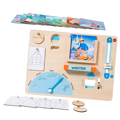 ERINGOGO 1Satz Wetterstation für Kleinkinder Lernspiel Brettspiele zur Wettererkennung Interaktives für Vorschule Fördert Feinmotorik und Lernfähigkeiten ERINGOGO 1Satz Wetterstation für Kleinkinder Lernspiel Brettspiele zur Wettererkennung Interaktives für Vorschule Fördert Feinmotorik und Lernfähigkeiten von ERINGOGO