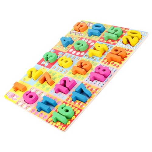 ERINGOGO 1satz Holzspielzeug Für Junge Mädchen Kognitive Zahlenpuzzle Mit Robusten Bauklötzen Zur Frühkindlichen Bildung Sicher Und Geruchlos Für Kreatives Spielen von ERINGOGO