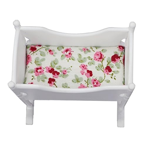 ERINGOGO 112 Mini-puppenhausmöbel-Set – Puppentrage Für Kinder – Weiße Wiege – Ideal Als Kinderzimmer-Dekoration Und Als Foto-Requisite von ERINGOGO