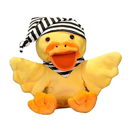 ERINGOGO 1Stück Cartoon Ente Handpuppe Stoffpuppe für Lustiges für Geschichten für Eltern Junge Mädchen Aktivitäten und Kindergartenunterricht Fördert die Fantasie und Kreativität von ERINGOGO