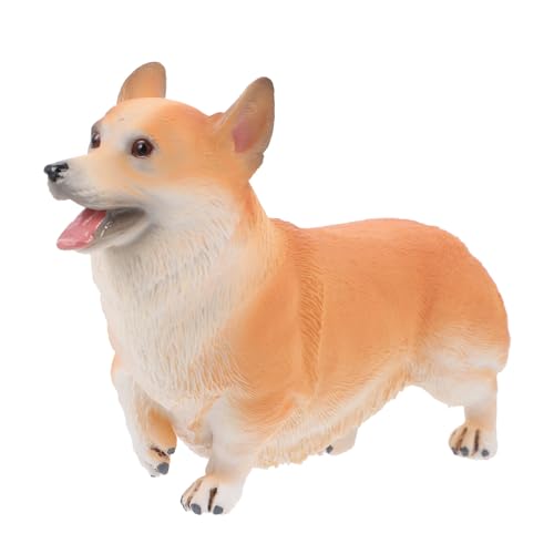 ERINGOGO 1Stück Corgi Modell Realistische Gefälschte Hundepuppe Aus Kunststoff Für Dekoration Für Zuhause Büro Oder Garten von ERINGOGO