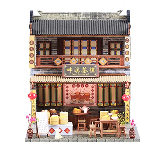 ERINGOGO 1Stück DIY Modellhaus Im Chinesischen Stil Bastelset Für Traditionelles Hausmodell Handgefertigter Schmuck Für Kreative Bastelprojekte Und Modellspielzeug Zum Zusammenbauen von ERINGOGO