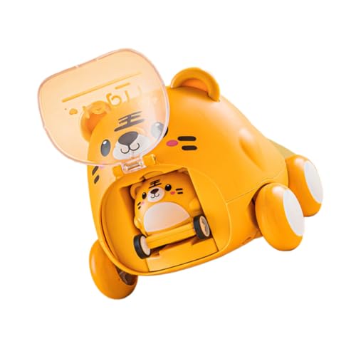 ERINGOGO 1Stück Entzückendes Tiger Pull Back Auto Technisches Für Kleinkinder Pädagogisches Hand Augen Koordination Batteriefrei Für Frühe Lernspiele Und Spielspaß von ERINGOGO