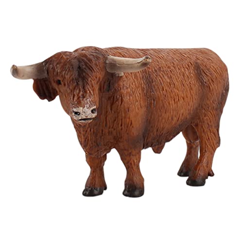 ERINGOGO 1Stück Hochlandrind Modell Realistisches Simulation Tier Für Statische Figur Für Dekoration Und Lernen Deko von ERINGOGO