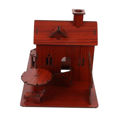 ERINGOGO 1Stück Holz Villa Puzzle DIY Modell Für Kreatives Lernspielzeug Montiertes Puzzle Für Jungen Und Räumliches Fördern Hochwertiges Holzmaterial von ERINGOGO