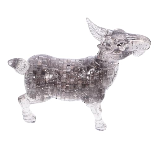 ERINGOGO 1Stück Kristall Puzzle Ziege Kreatives Selbst Installiertes Tierornament für Stilvolle Dekoration zu Hause Büro Ziegenschmuck von ERINGOGO