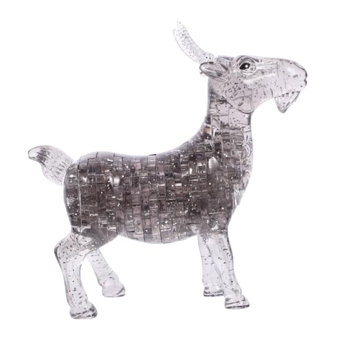 ERINGOGO 1Stück Kristallpuzzle Ziege Selbstmontage Tierdekoration aus Kristallglas Stilvolle Verzierung für Zuhause und Büro Umweltfreundliches von ERINGOGO