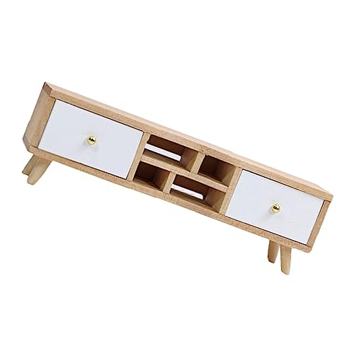 ERINGOGO 1Stück Mini Hausmodell Tv Schrank Aus Holz Dekorativer Miniaturmöbel Für Puppenhaus Für Kinderzimmer Und Kreative Bastelprojekte von ERINGOGO