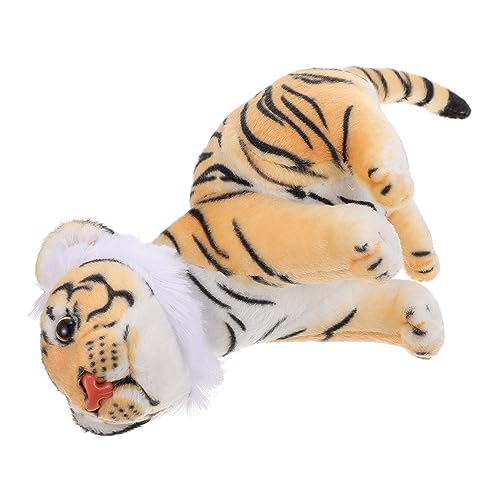 ERINGOGO 1Stück Plüsch Tiger Lebensnahe Tierfigur für Sammler für Deko und Themenpartys Langlebig und Kuschelig von ERINGOGO