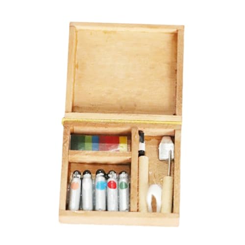 ERINGOGO 1stück Miniatur Holzmalbox Für Puppenhaus Mini Tabletop Dekoration Für Kreative Szenengestaltung Und Kinderzimmer Deko Langlebig Und Sicher ERINGOGO 1stück Miniatur Holzmalbox Für Puppenhaus Mini Tabletop Dekoration Für Kreative Szenengestaltung Und Kinderzimmer Deko Langlebig Und Sicher von ERINGOGO