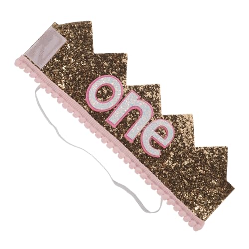 ERINGOGO 1stk Kronen Stirnband Tiara-hut Zum 1. Geburtstag -mädchen-stirnband Stirnbänder Für Kleine Mädchen -geburtstags-kopfschmuck- Glitzer Stoff Rosa ERINGOGO 1stk Kronen Stirnband Tiara-hut Zum 1. Geburtstag -mädchen-stirnband Stirnbänder Für Kleine Mädchen -geburtstags-kopfschmuck- Glitzer Stoff Rosa von ERINGOGO