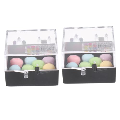 ERINGOGO 2 Boxen Puppenhaus Miniatur Lebensmittel Miniatur Dessert Puppe Zubehör Kunststoff von ERINGOGO