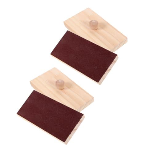 ERINGOGO 2 Paare Holzklangbrett mit Sandblock Orff Musik Percussion Kleine Rhythmusinstrumente für Handliches Klangbrett für Musikalische Früherziehung und Rhythmustraining von ERINGOGO