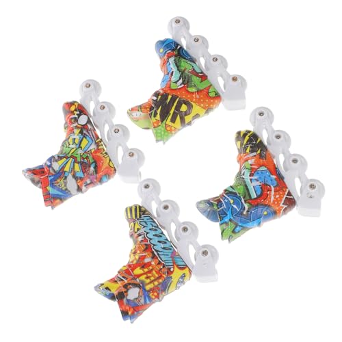 ERINGOGO 2 Paare Mini Finger Roller Skate aus Robustem Kunststoff Detailgetreue Miniatur Inliner Trainiert Fingerfertigkeit und Koordination Geschenk für Finger sportfans von ERINGOGO