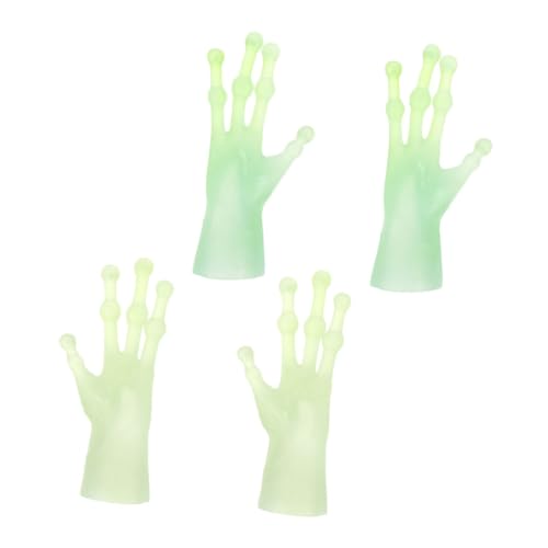ERINGOGO 2 Paare Trick-Finger-Handschuhe Alien Hände Realistisch Halloween-fingerspitzen Halloween Gefälschte Finger Alien-Finger-abdeckungsspielzeug Neuheit Handschuhe Light Green PVC von ERINGOGO