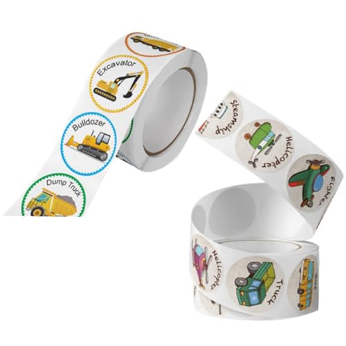 ERINGOGO 2 Rollen Fahrzeug Aufkleber Selbstklebende Belohnungssticker Sticker Fahrzeugmotive für Schule und Party Dekoration ERINGOGO 2 Rollen Fahrzeug Aufkleber Selbstklebende Belohnungssticker Sticker Fahrzeugmotive für Schule und Party Dekoration von ERINGOGO