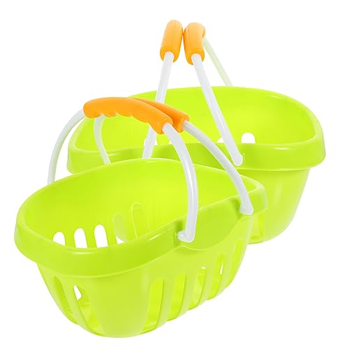 ERINGOGO Kinder Rolle Spielen Spielzeug Simulation Warenkorb Korb 2 Pcs Kunststoff Kinder Spielzeug von ERINGOGO
