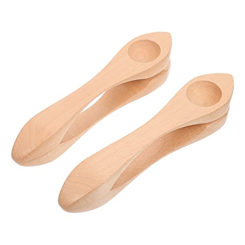 ERINGOGO 2 STÜCK Holzmusiklöffel für Naturholz Percussion Instrumente für Kindergarten Leicht Handlich des Musikalischen Talents und Rhythmusgefühls von ERINGOGO