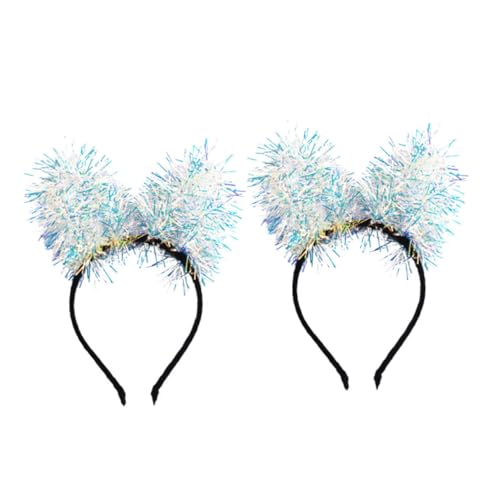 ERINGOGO 2 STÜCK Teiliges Haarreif Set mit Glitzer Rabbit Ears Lustige Kopfbedeckung für Partys und Cosplay Bequem und Leicht für Erwachsene von ERINGOGO