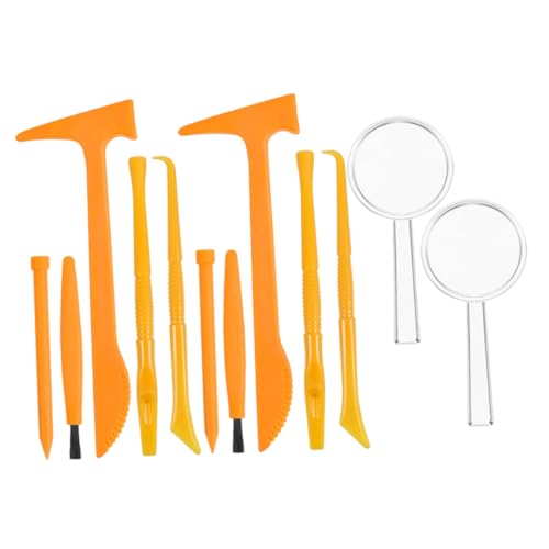 ERINGOGO 2 Sätze Ausgrabungsset mit Hammer Meißel Pinsel Teiliges Archäologisches für Jungen Mädchen Schatzsuche DIY Grabwerkzeug Robust Langlebig von ERINGOGO