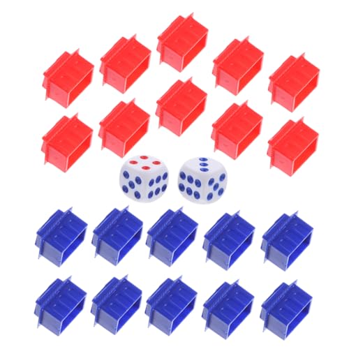 ERINGOGO 2 Sätze Brettspiel Zubehör Ersatzteile für Rich Man Häuser und Spielsteine Langlebige und Praktische Komponenten für Unvergessliche Spielabende von ERINGOGO