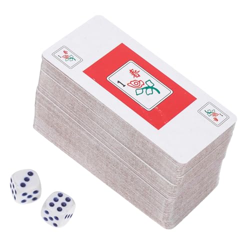 ERINGOGO 2 Sätze Chinesisches Mahjong Kartenspiel aus Langlebigem Tragbar und Leicht für Spiele Unterwegs Familien und Partyspiel mit Karten und Würfeln Reisespiel für Freizeit und ERINGOGO 2 Sätze Chinesisches Mahjong Kartenspiel aus Langlebigem Tragbar und Leicht für Spiele Unterwegs Familien und Partyspiel mit Karten und Würfeln Reisespiel für Freizeit und von ERINGOGO